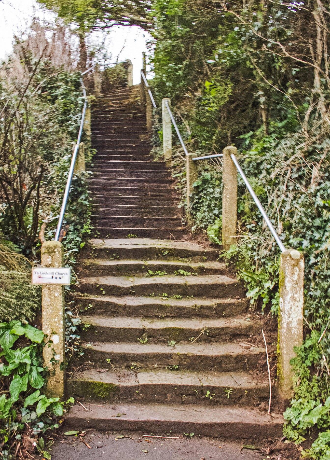 Steps from Church Hollow to Churchyard